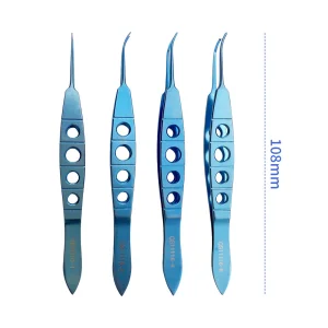 108mm Titanium Alloy Castroviejo Suturing Forceps Ophthalmic Tweezers Clamps Eyelid Tool Ophthalmic Surgical Instrument