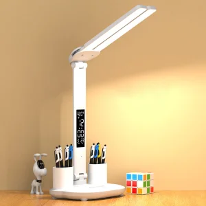 Rechargeable LED Table Lamp with Double Head Calendar