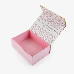 Caixa rosa de alta qualidade