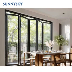 Bifold Folding Aluminium Exterior Aluminum Bi Folding Glass Window