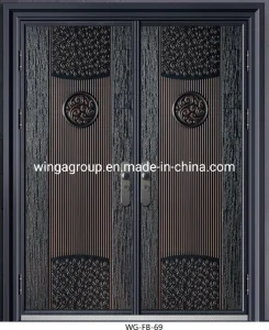 Classic Black Color Double Explosion Proof Aluminum Cast Door Wg-Fb-69