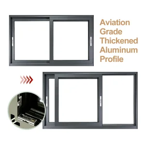 Customized Aluminum Alloy Impact Resistant Hurricane Sliding Windows Doors