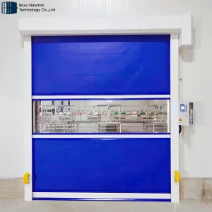 High Quality Industrial Transparent Automatic Steel Frame PVC Curtain High Speed Roll-Up Door