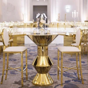 Gold Bar Table and Chairs