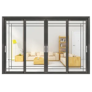Modern Home Apartment Customized Impact Resistant Hurricane Metal Aluminum Sliding Glass Door
