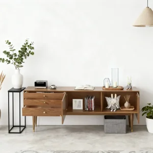 Luxury Storage TV Cabinet Unit Furniture Modern Living Room Wooden TV Stand