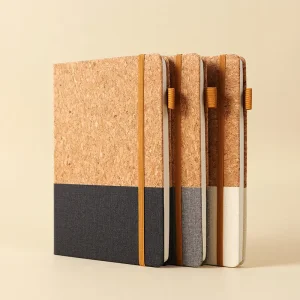 Custom A5 Eco-friendly Creative Cork-patterned Wheat Straw Notebook Suppliers