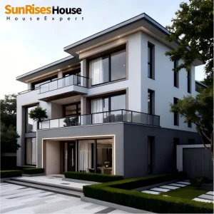 Prefab House Light Steel Structure Resort Villa 3 Bedroom With Bathroom