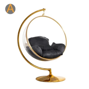 Nordic Modern Transparent Living Room New Hanging Chair Durable Aluminum Fashion Swing Outdoor Furniture for Lobby