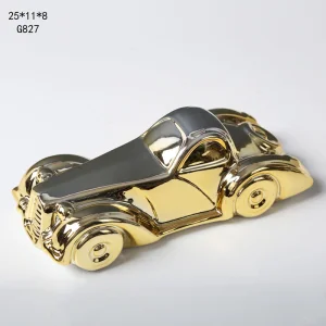 Luxury Golden Vintage Car Model Resin Decorative Craft Office Ornament