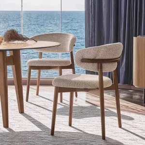 Nordic Modern Solid Wood Dining Chair With Backrest Factory Price For Home Dining Room In Family Living Room Or Hotel Use