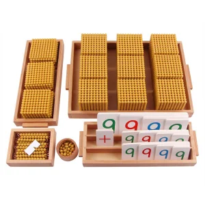 Montessori Wooden Math Toy Decimal Bank Set