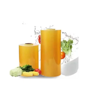 Food Grade PVC Food Cling Film High Quality Clear Transparent Waterproof Soft Plastic Jumbo Roll Wrapping Stretch Film Packing Material for Food Packaging