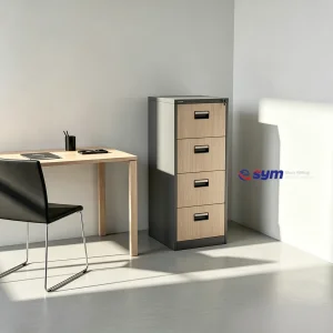Lateral Steel File Cabinet for Letter Size Files, Durable Metal Office Storage Cupboard with Safety Interlock Set