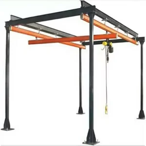 High-Tech Glass Sucker Lifting System with Portal Frame and Overhead Crane