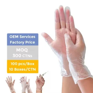 Food Grade Powder Free Disposable Vinyl Gloves Food Service Glove Labor Gloves Guangzhou