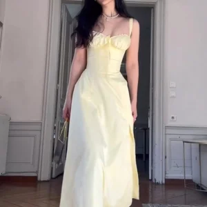 Vestido de tirantes color sólido
