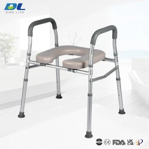 Dinglian Dl-2016la Heavy Duty Toilet Safety Frame with Grab Bars Bariatric Commode Handrail for Disabled Users