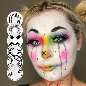 Pseyeche Spooky Halloween Contact Lenses Hollywood Eye Cosplay Soft Lens Lente De Contacto a Color Lente De Contacto chelsea
