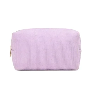 Trendy Ladies Travel Candy Color Corduroy Cosmetic Storage Bag Soft Corduroy Zipper Pouch Blank Velvet Beauty Bag for Women