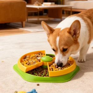 Slow Feeding Rotating Food Dispensing Pet Bowl