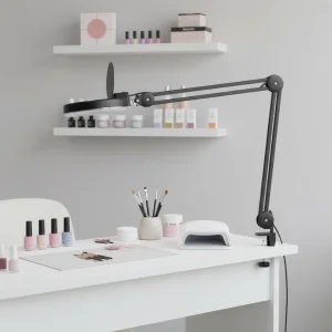 Beauty Salon LED Table Lamp Clip Magnifying Glass
