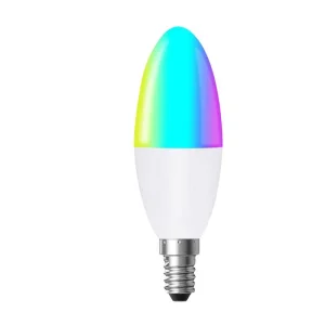 5W Tuya WiFi Smart Candle Bulb E14 with Smart Life APP Voice Remote RGB LED Lamp Bulb Dimmable Works with Alexa Google Home