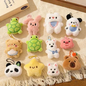 Factory Customized Plush Keychain Character Manufacturer Cheap Price Kawaii Mini Promotional Stuffed Cute Animal Plush Keychain