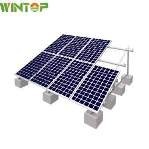 Solar Roof Flat Roof Bracket Foundation Grid Structure Concrete Installation System