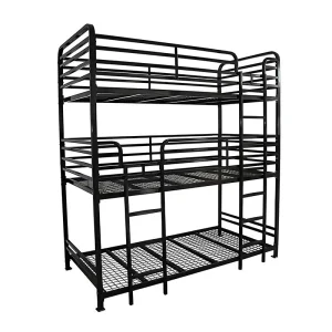 Top-Ranked Twin Over Full Steel Frame Bunk Bed with Red Bottom Finish, for College Dormitory or Construction Site Accommodation