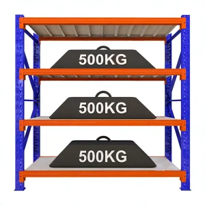 Steel 4-Layer Industrial Boltless Adjustable Warehouse & Kitchen Shelves with Corrosion Protection
