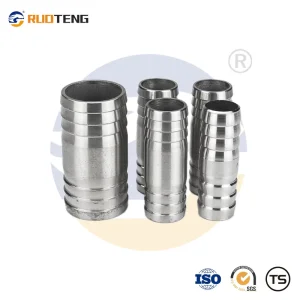[Ruoteng] Forged Nipple 304 Stainless Steel Hose Barb Splicer Mender Round Union Coupler Pipe Fittings