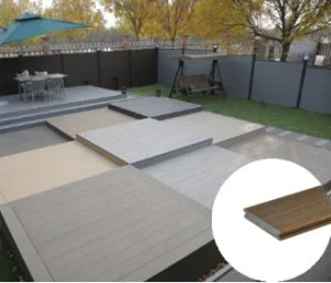 High Weather Resistance Waterproof Insect Prevention Wood Texture WPC Solid Decking Floor for Outdoor