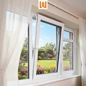 NFRC American Style Soundproof Vinyl Tilt and Turn Window House Single Glass Design UPVC Casement windows