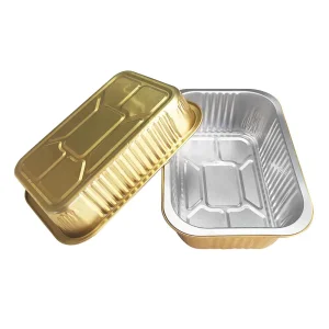 1000ml Smooth Wall Loaf Cake Baking Container Disposable Aluminum Foil Container with Lid