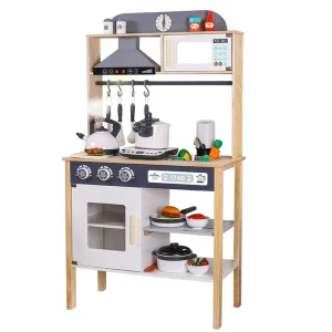 Korean Kitchen Big Wooden Simulation Toy Set for Parent-Child Play &amp; Cooking Game-Early Education Toys