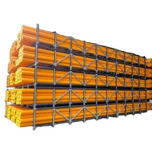 Steel Heavy-Duty Tubular Stacking Storage System Racks with Rollers for Long Materials Corrosion Protection CE Certified