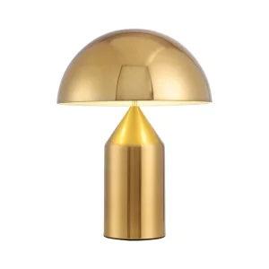 Mushroom Design Desk Lamp Metal Gold Black White