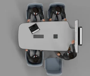 High-End LED Security 911 Office Control Room Furniture Multi-Person Conference Room Console