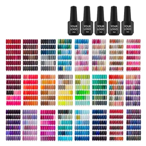 Custom HEMA &amp; TPO Free Organic Gel Nail Polish Long-Lasting Soak-Off Uv Gel Nail Art French Style OEM Bottle Packing
