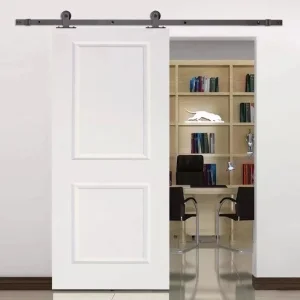 تصاميم أبواب حظائر خشبية بيضاء منزلقة مع الأجهزة