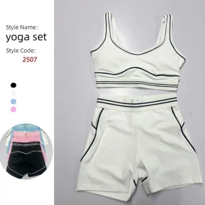 Custom 2 Piece High Waist Activewear Pilates Sport Yoga Fitness Gym Clothes Workout Sets for Women