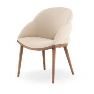 Contemporary Stylish Furniture Leather Wooden Diningroom Restaurant Hotel Modern Dining Chair