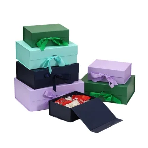 Multi-color Bow Magnetic Gift Box