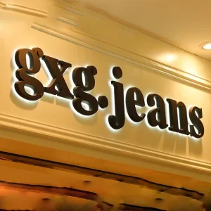 Custom Customized Stainless steel backlit Letters signage for shop decoration