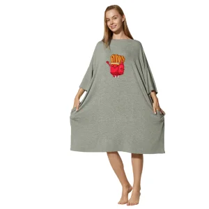 China Factory Oversized Bamboo Sleep Tee Plus Size Womens Sleep Dress Bamboo Sleepwear Adult Summer Bamboo Pajamas Manufacturer