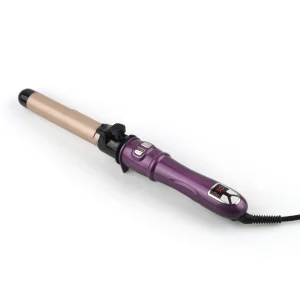 360 Degree Rotating Ceramic Ionic LED Curling Iron Hair Curler Wand Styling Tools Set Electric Hotel Use