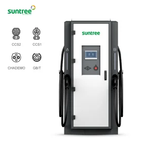 شركة Ocpp1.6 محطة شحن كهربائية مزدوجة المنافذ 180kw شاحن سريع تيار مباشر