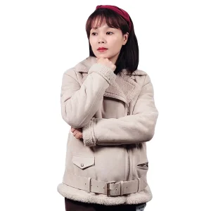 Women's Thick Casual Shearling Sheepskin Fur Coat