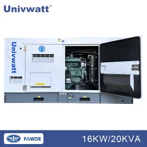 Univwatt 16kw / 20kVA Generador Diesel de Alta Calidad y Silencioso Fawde Prime Power